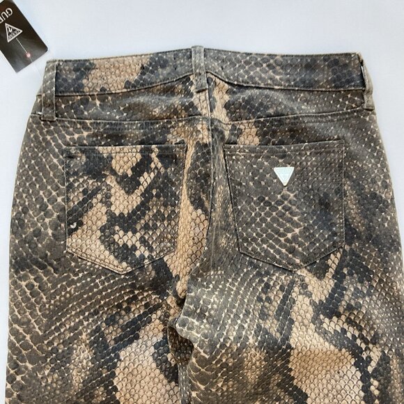 Guess Women’s Sexy Curve Mid Rise Skinny Jeans Make Printed Cropped Leg Size 25 - Picture 10 of 11